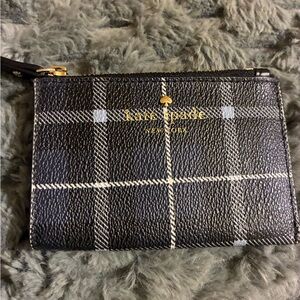 Kate Spade Black and White Plaid ID Holder